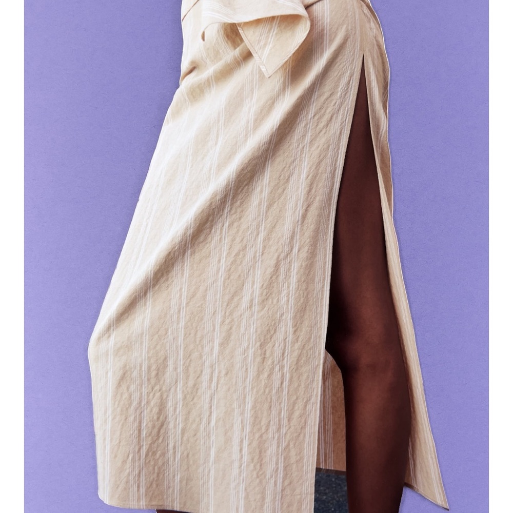 Zara Draped Striped Skirt